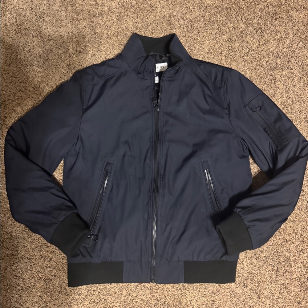 Calvin Klein Men's Dark Blue Bomber Jacket